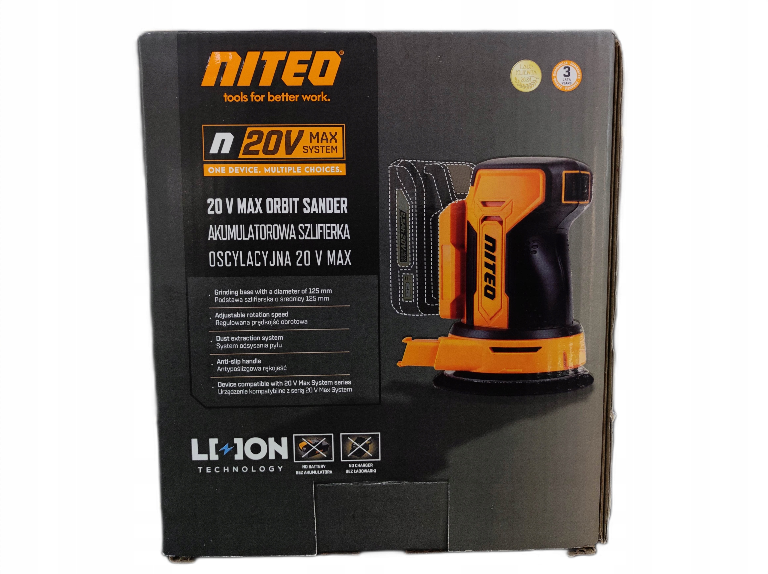 Akumulatorowa szlifierka oscylacyjna Niteo 20V Max body