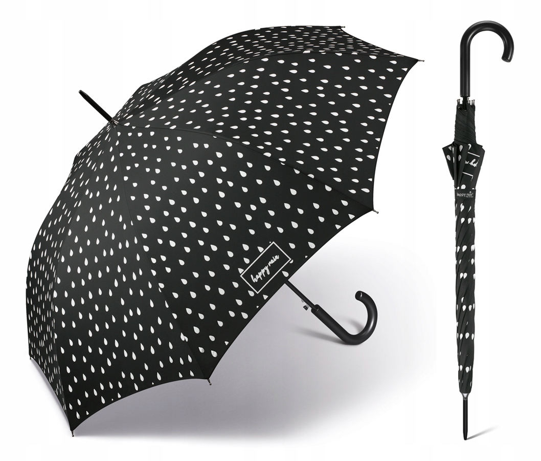 

Długi Czarny Parasol Happy Rain Zmieniający Kolor