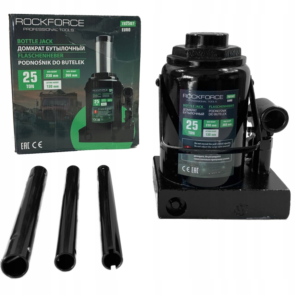 Hydraulický zdvihák do auta žaba páka Nosnosť 25T guma