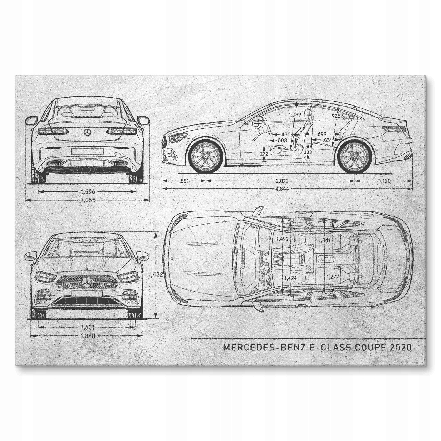 Kovový plakát Mercedes E Coupe 2020 Stone Dárek 30 x 42 cm