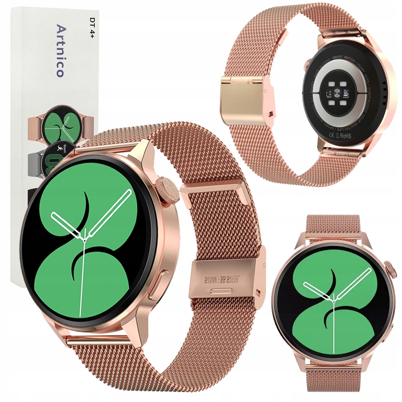 Chytré Hodinky Hodinky Menu Pl Active Oznámení Kroky Sport Zlaté