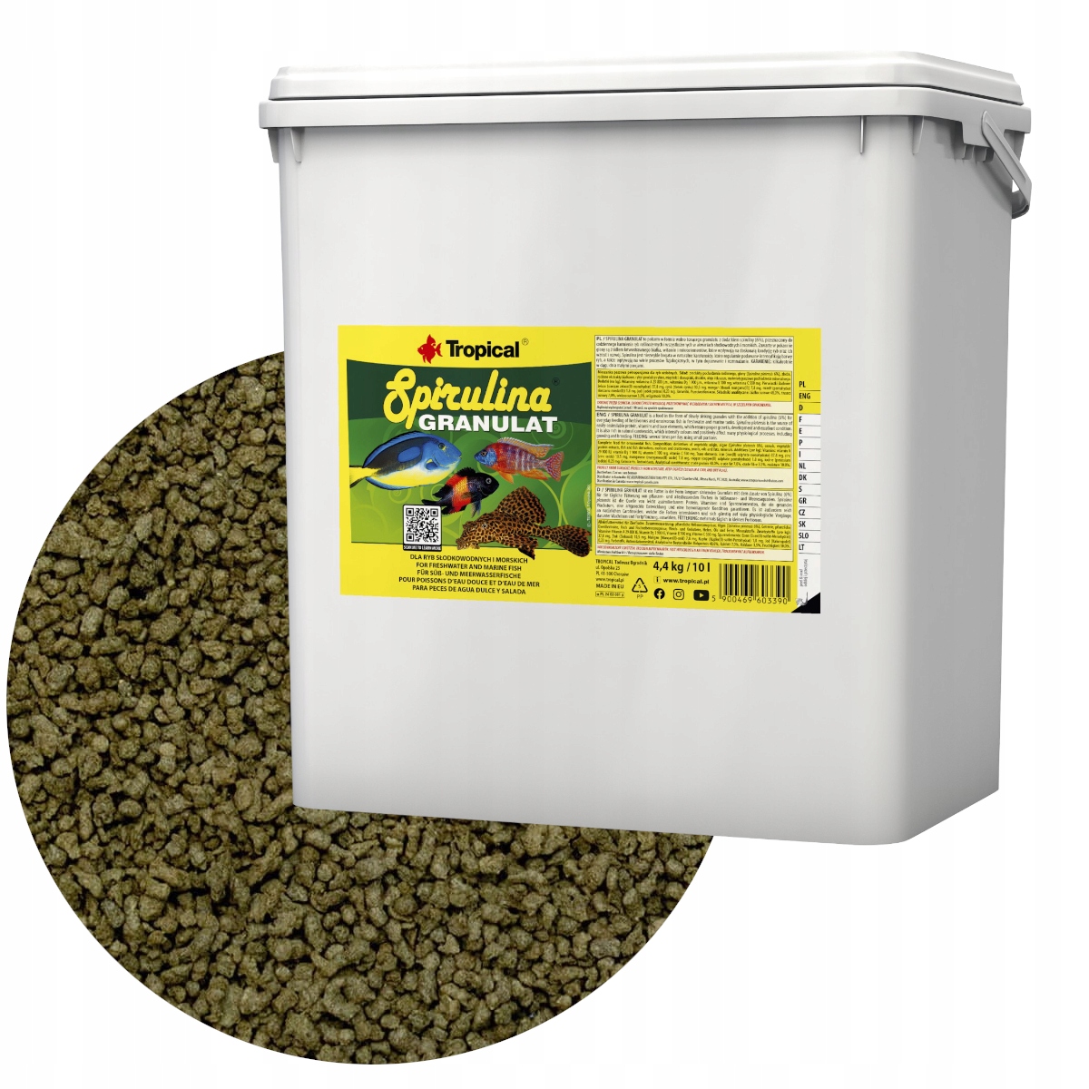Tropical Spirulina Granule 10L 4,4kg Krmivo