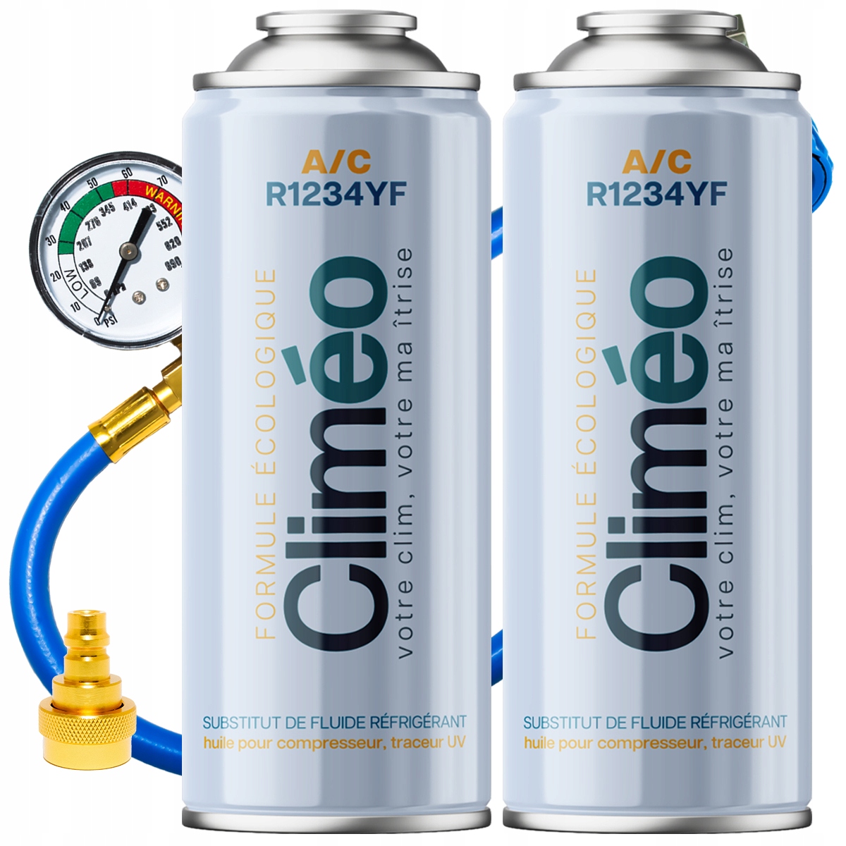 Climeo 2x400 ml hadice chladicího média R1234yf plyn na plnění klimatizace