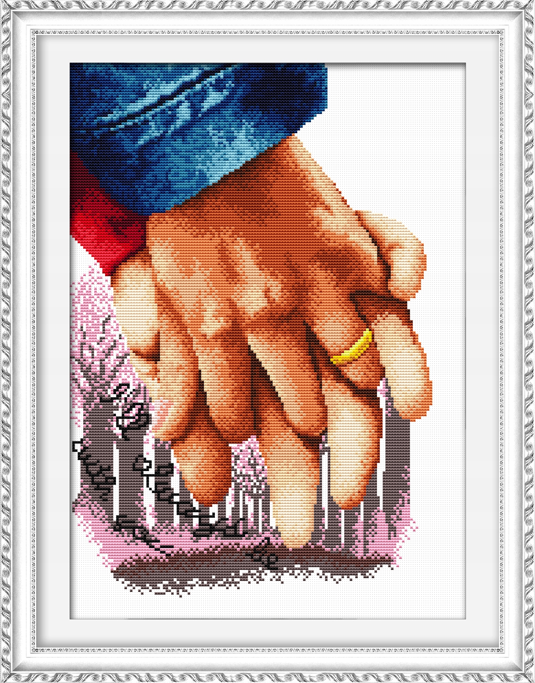 Křížková výšivka počítaná sada (kanva, mulina)