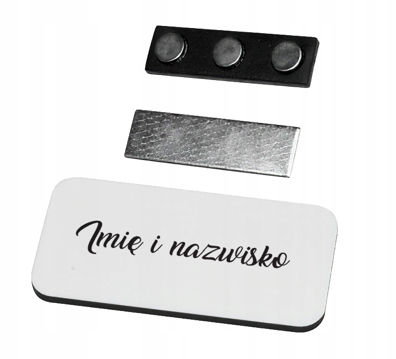 

Plakietka Magnesowa Magnes Imię identyfikator 2