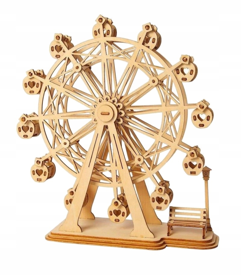 

Drewniane Puzzle 3D Model Diabelski Młyn Robotime