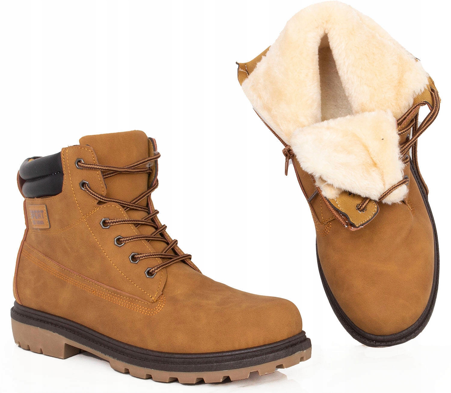 7804 CAMEL BOTKI TRAPERY MĘSKIE OCIEPLANE 42