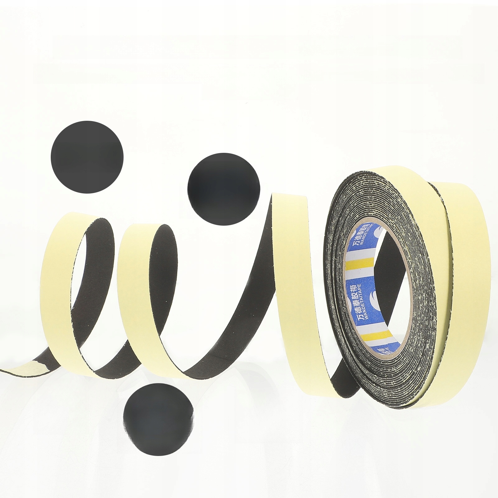 TAŚMA DO DRZWI PRZESUWNYCH IZOLACYJNA GĄBKA WIELOFUNKCYJNA JEDNOSTRONNA USZCZELKA Kolor czarny