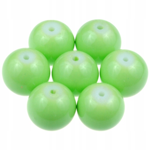 Koraliki Kule Powlekane 10mm Kulki J.zielone 10szt
