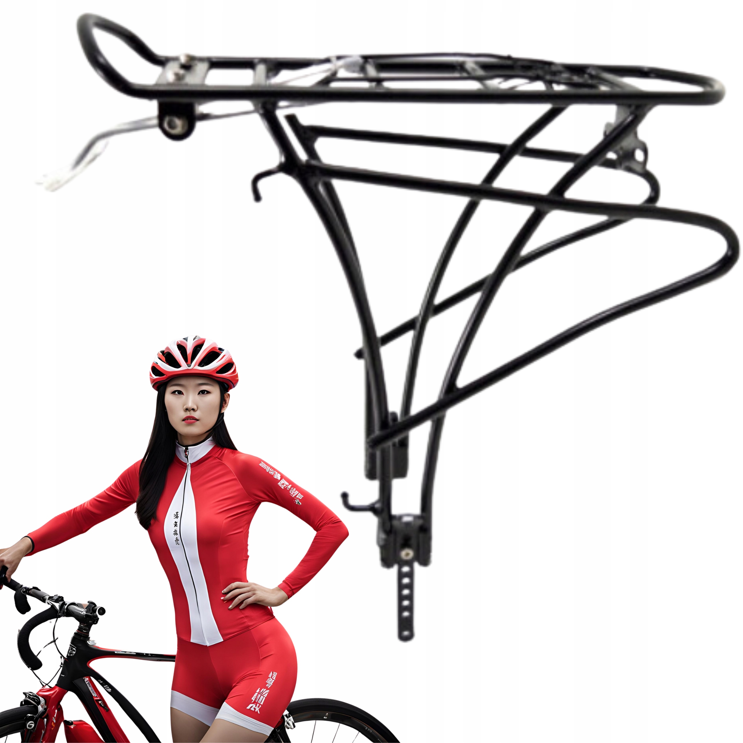 Bagażnik rowerowy na sakwy 24-26-28-29'' aluminiowy mocny 25KG Kaiwei black