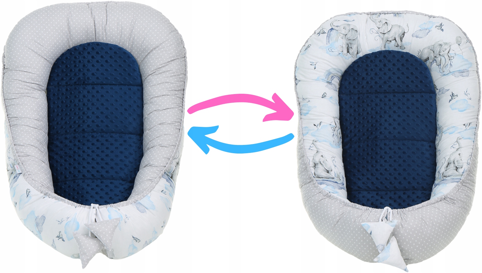 KOKON NIEMOWLĘCY GNIAZDO KOJEC MINKY ZESTAW XXL BABYMAM 7 EL. Liczba elementów 7 szt.