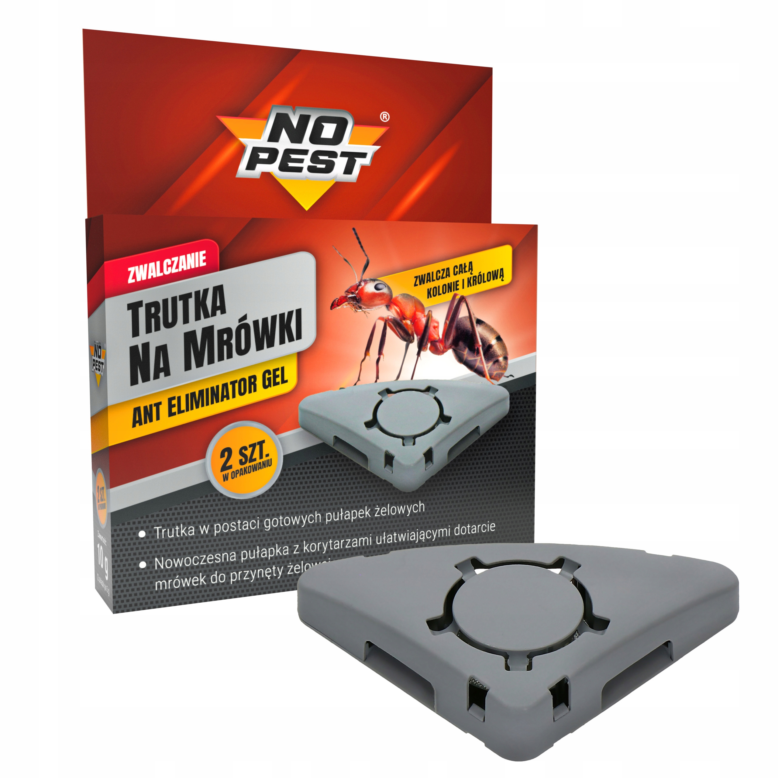 TRUTKA ŚRODEK PUŁAPKA ŻEL NA MRÓWKI FARAONA HURTNICE RUDNICE (2 SZT) Producent No-Pest