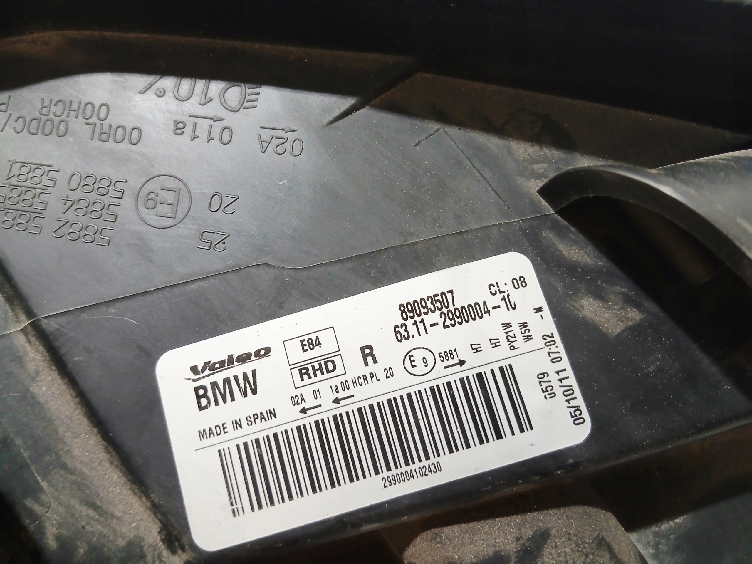 light right front front BMW X1 E84 ANGLIK 2990004