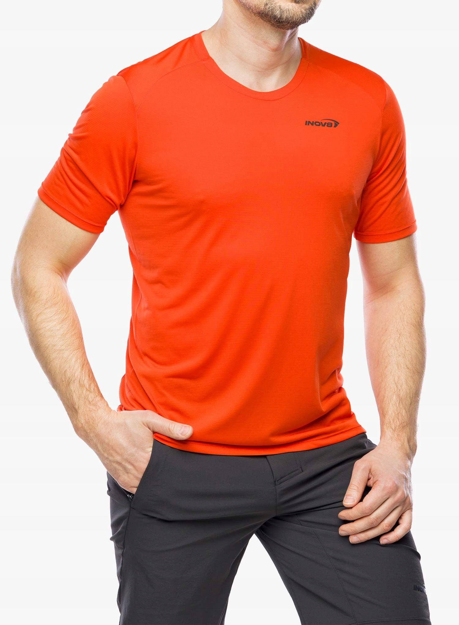 Běžecké tričko Inov-8 Performance Short Sleeve barva červená/červená S