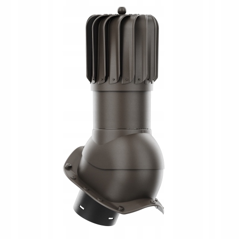Rotačný krb Rotoline pre plechovú krytinu, profil X fi 150 mm, tmavo hnedý