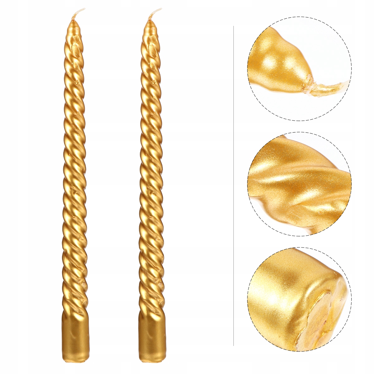 ŚWIECE SPIRALNE OZDOBANIE TAPEROWE GALWANICZNIE