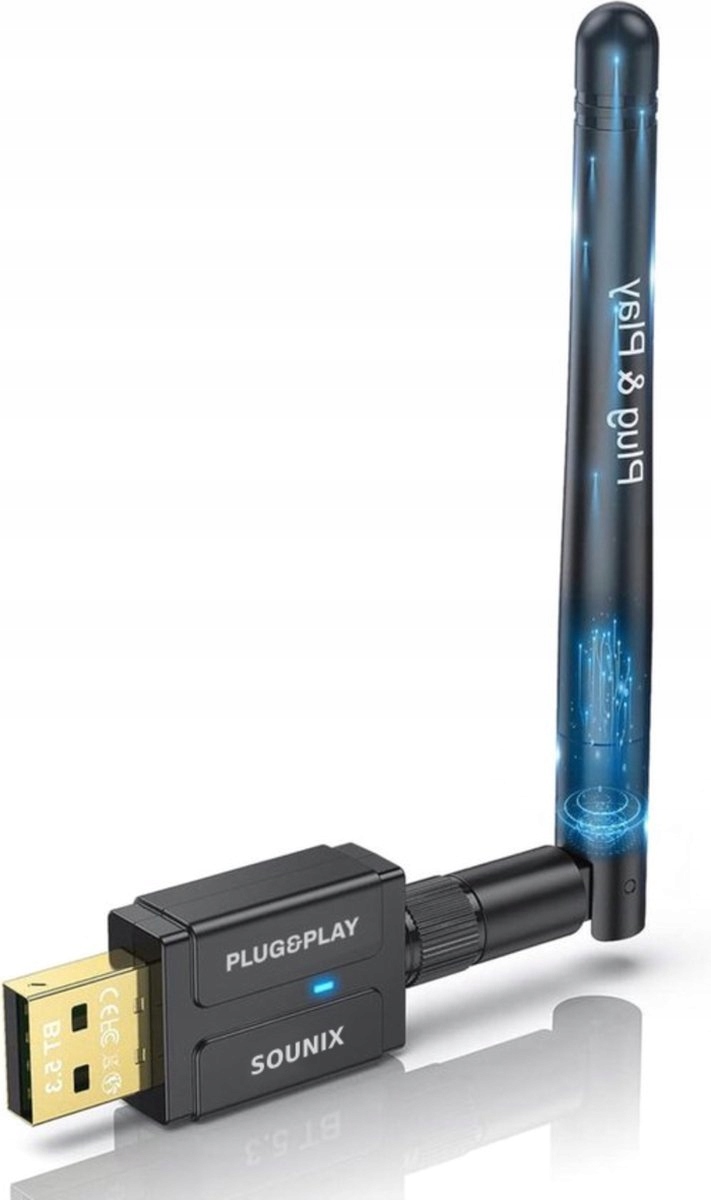 Adapter Bluetooth 5.3 USB do komputera PC dongle 100M SOUNIX