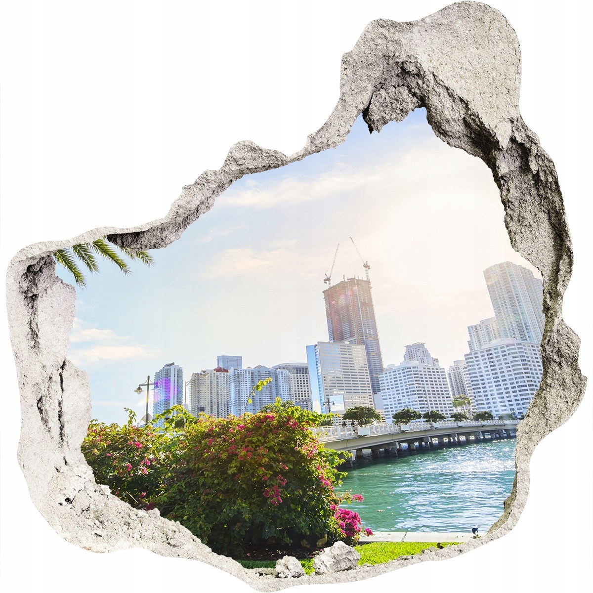 

Fototapeta dziura na ścianę 3d Miami Usa 125x125