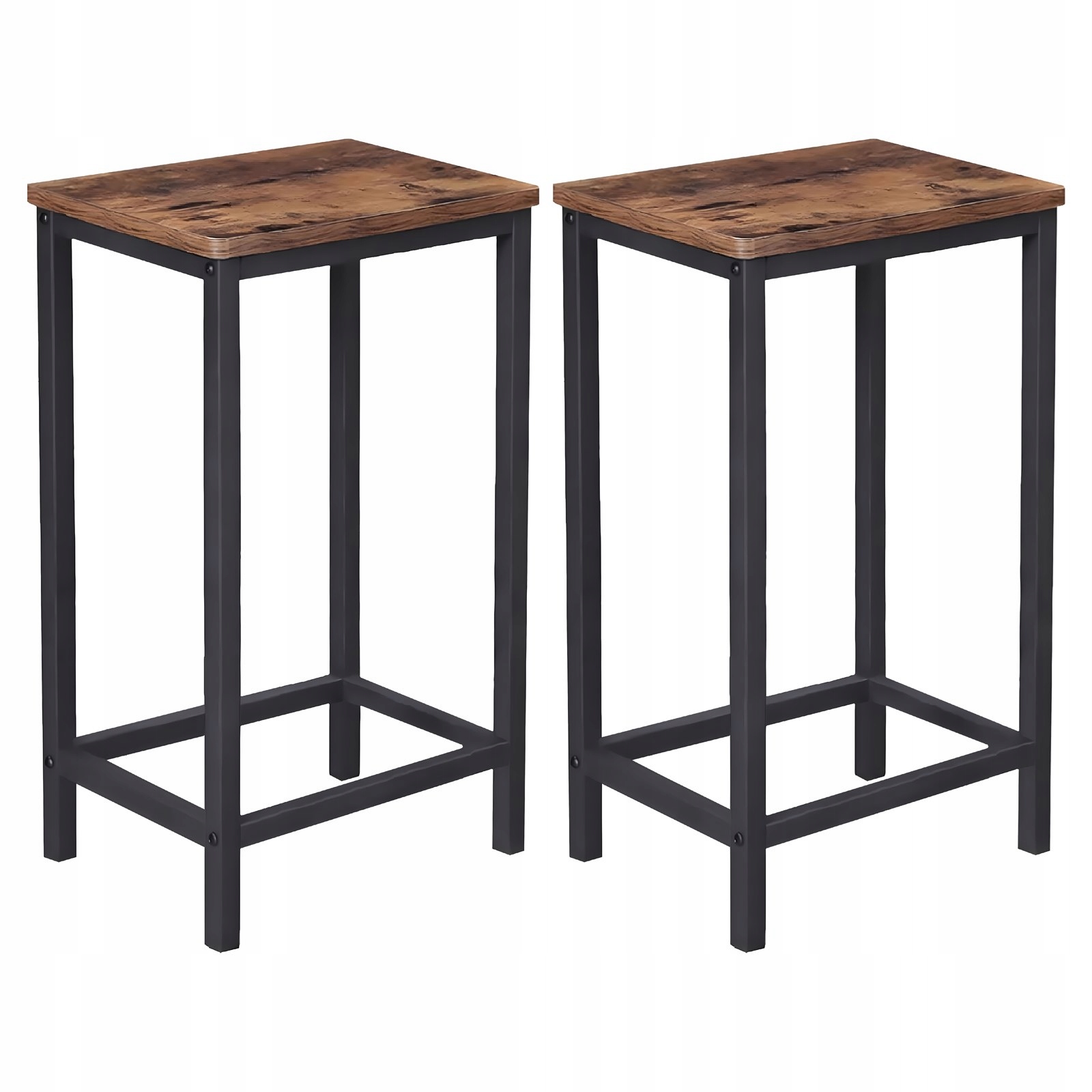 Hokery krzesła barowe stołki Rustykalne 2 szt. nowoczesne industrialne