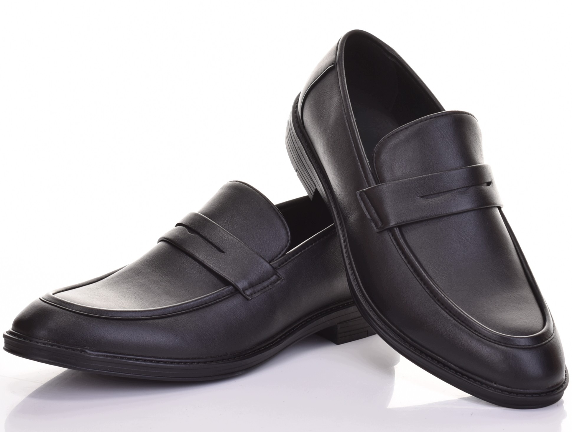Pánské Mokasíny Elegantní Společenské Boty Černé Nazouvací Casual