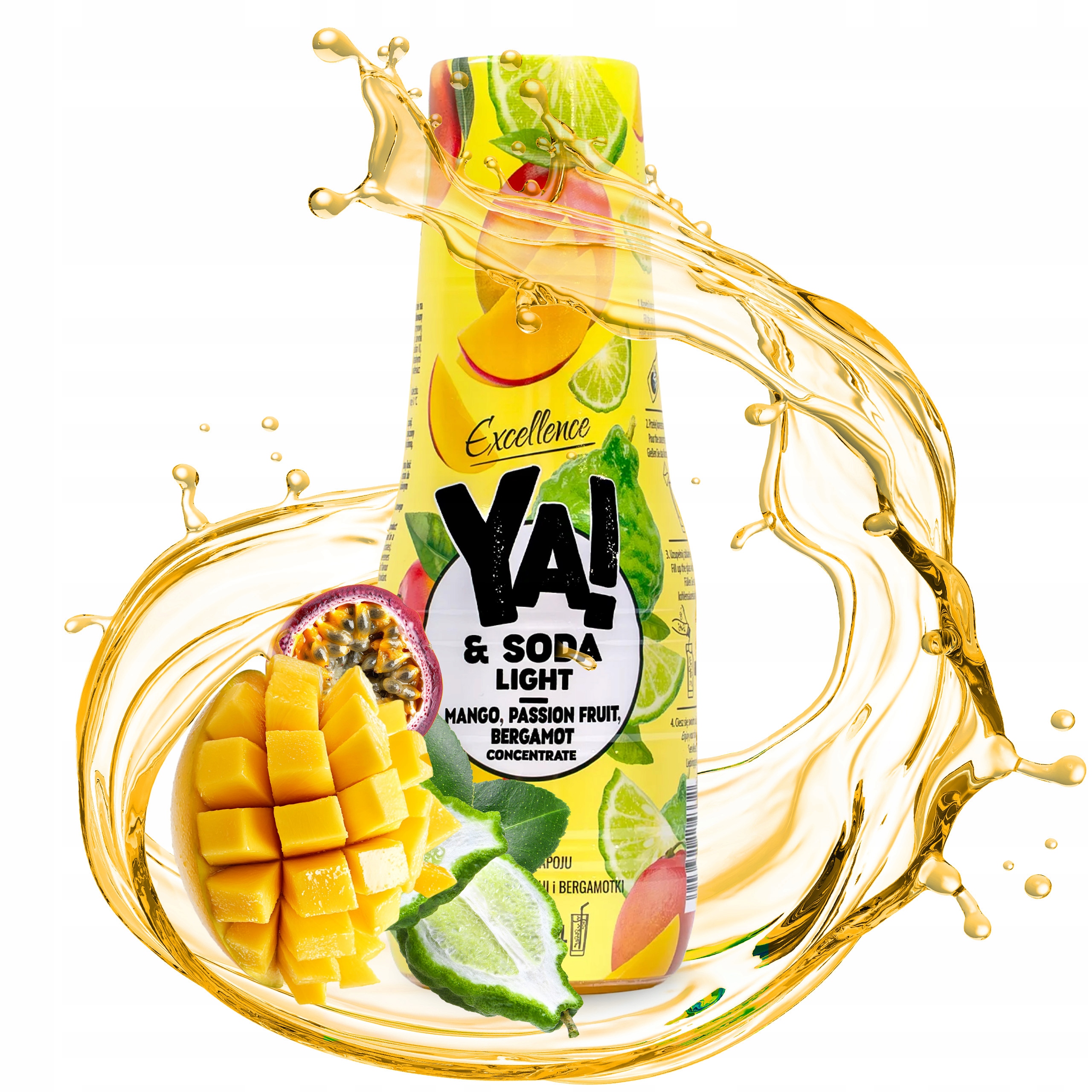 Ya Soda Light Mango Marakuja Syrop Do Saturatora Koncentrat 500ML Bez Cukru