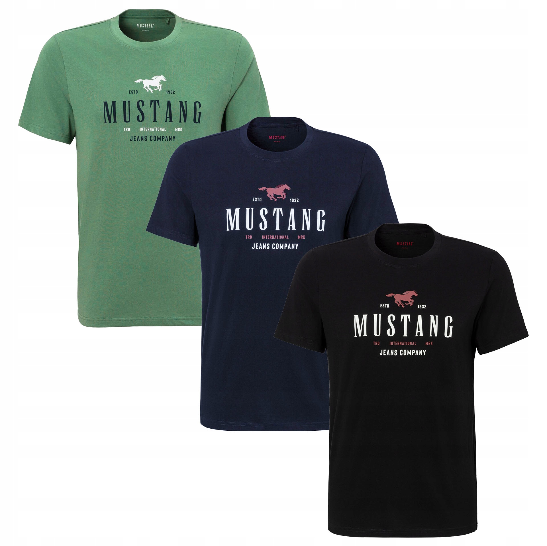 Mustang Tričko Alex C Print 3pack set tričko pánské velikost XL
