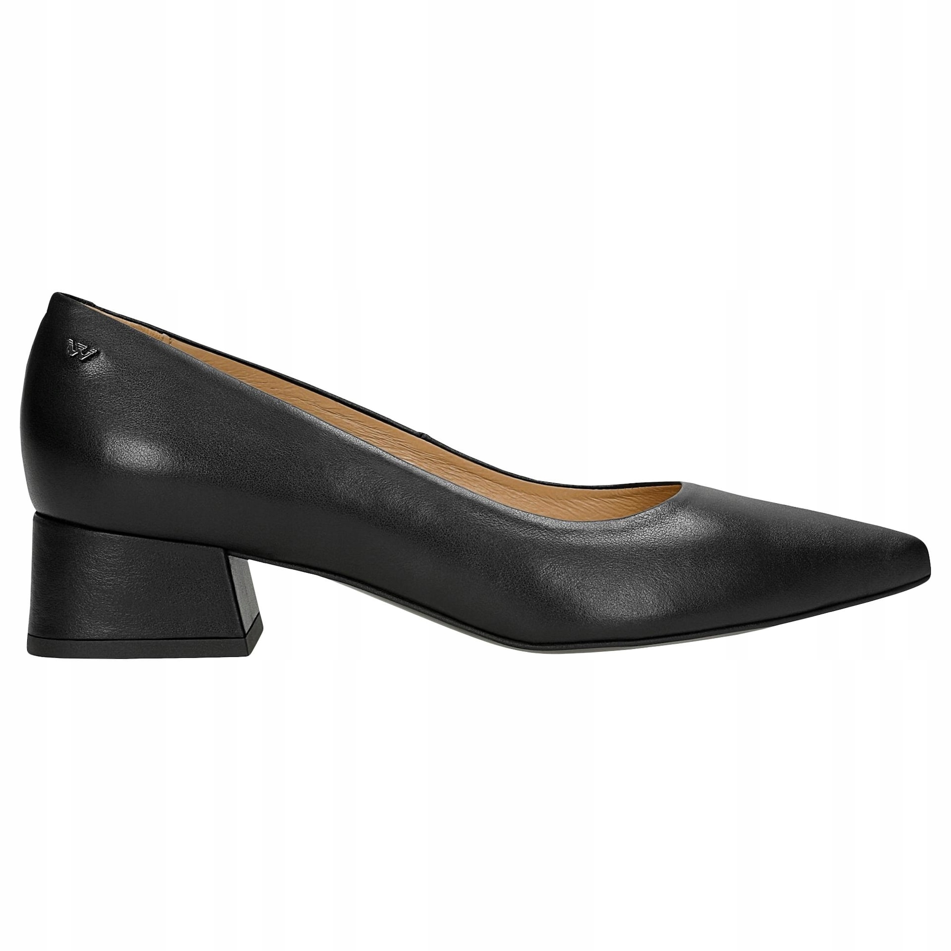 Černé dámské lodičky z lícové kůže, velikost vel.