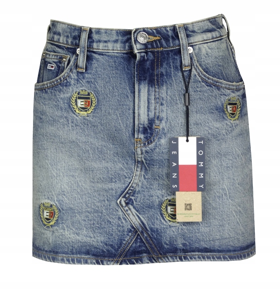 Tommy Jeans , sukně, mini, modrá, logo, 25