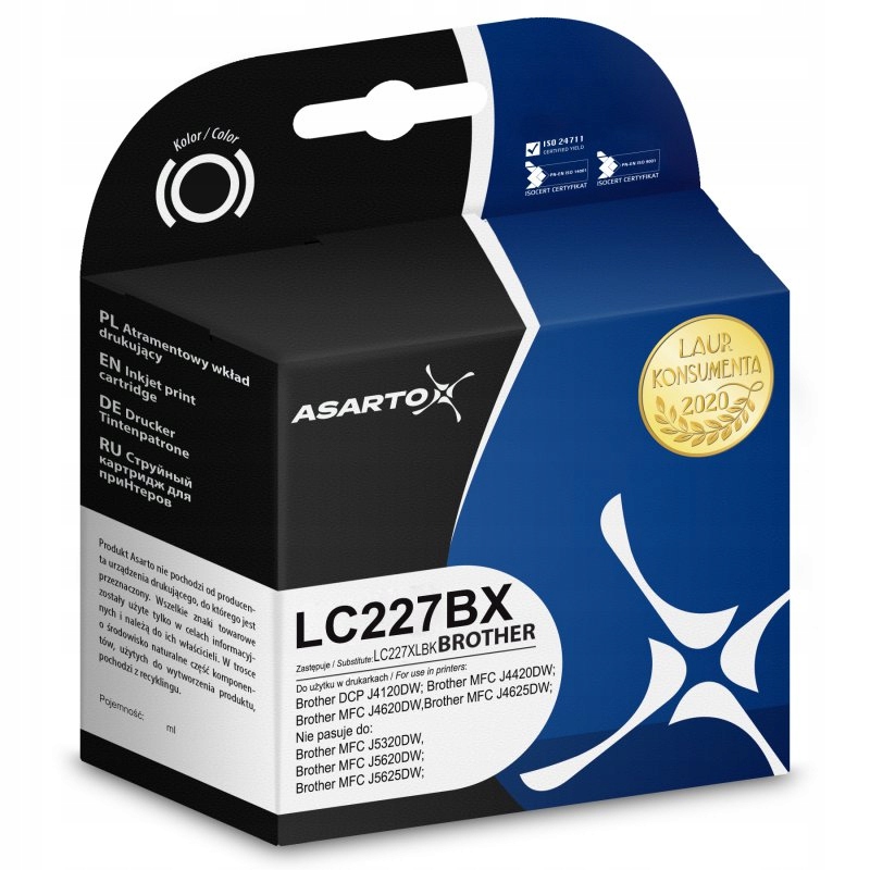 Tusz Asarto do Brother LC227BX LC227XLBK 1335 str. black
