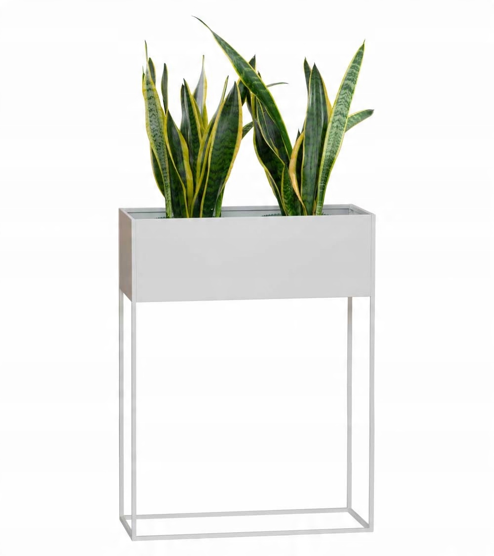 

Donica Metalowa Prostokątna Rodos, 85 cm Biała