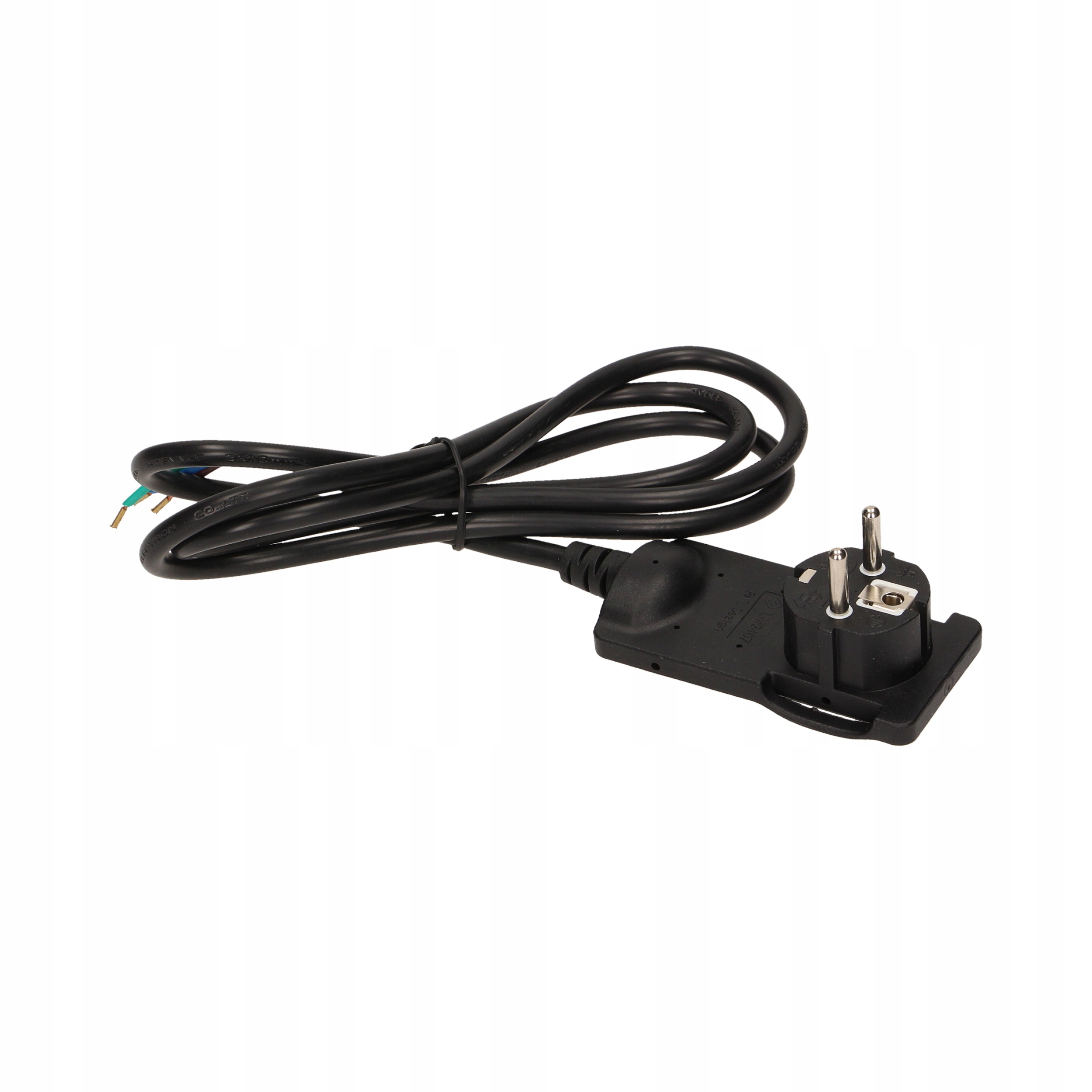 2 x plochá úhlová zástrčka Schuko Držák Kabel