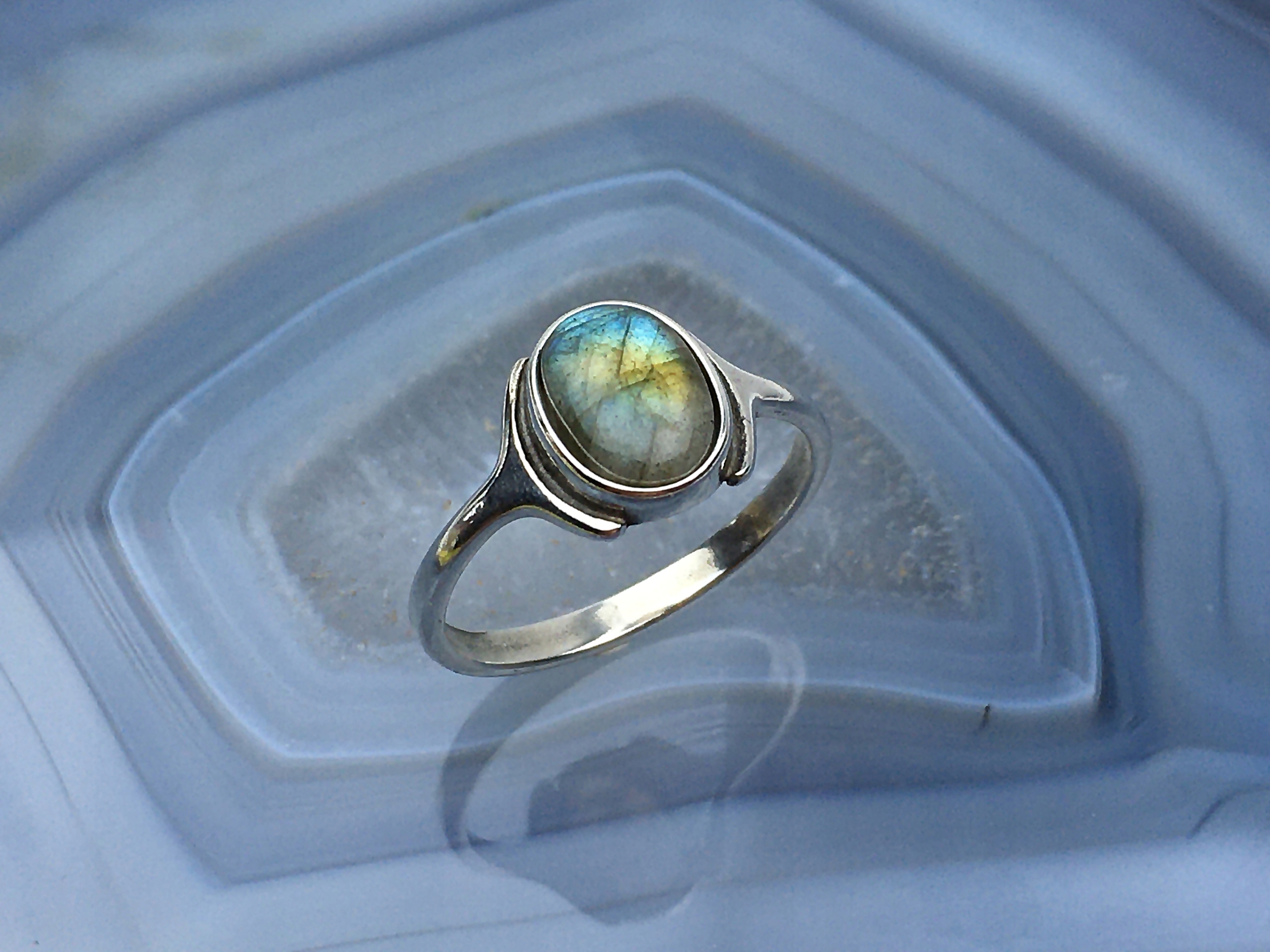 srebrny pierścionek z labradorytem pr 925 rozmiary