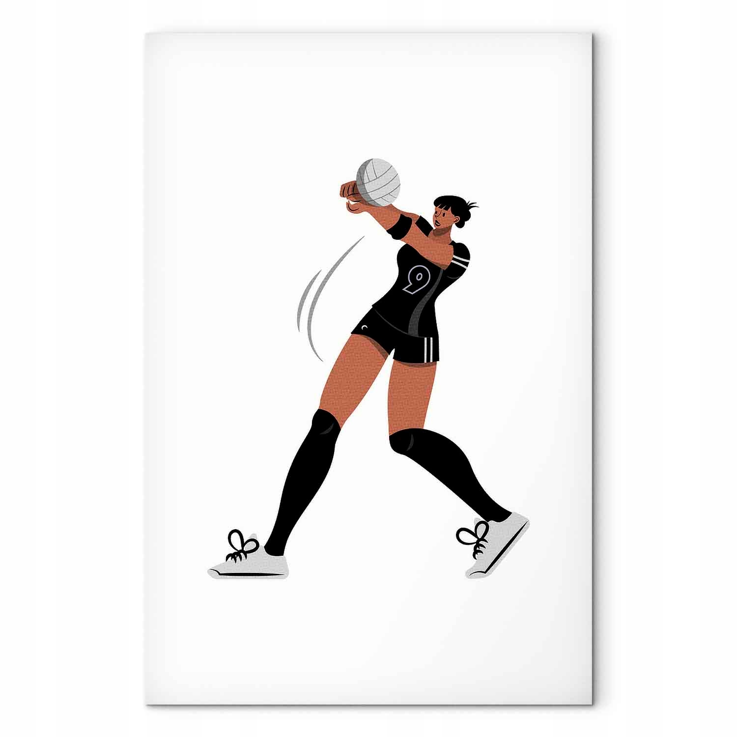 Obraz na plátně Obraz na plátně Grafika Sport Pohyb Volejbal Zápas 40x60 cm