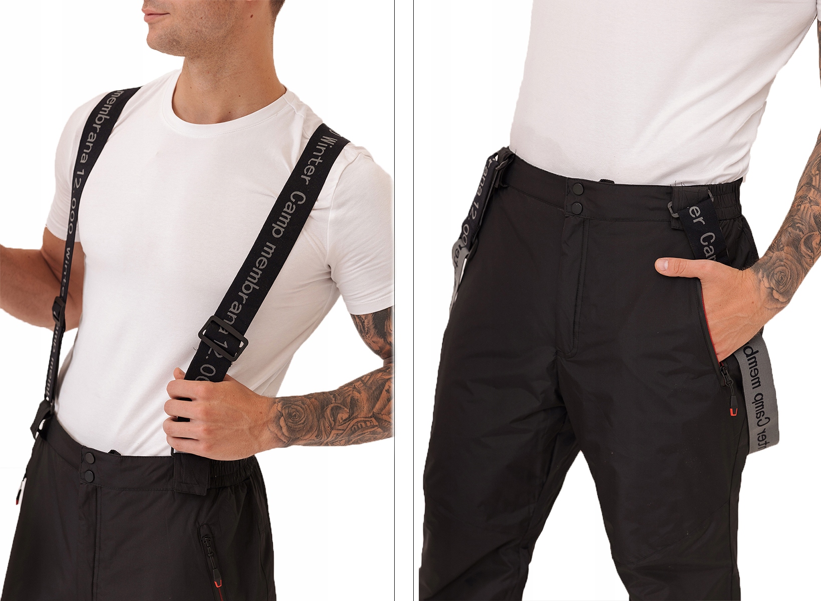 Męska KURTKA+SPODNIE KOMBINEZON NARCIARSKI NA STOK SANKI SNOWBOARD 4XL Materiał dominujący Poliester