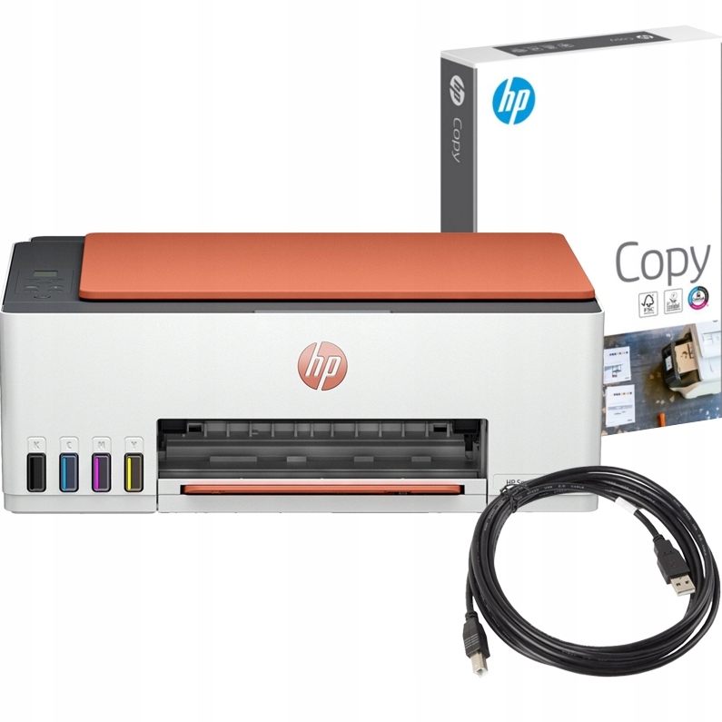 Drukarka wielofunkcyjna atramentowa Hp Smart Tank 589 Papier Hp Kabel