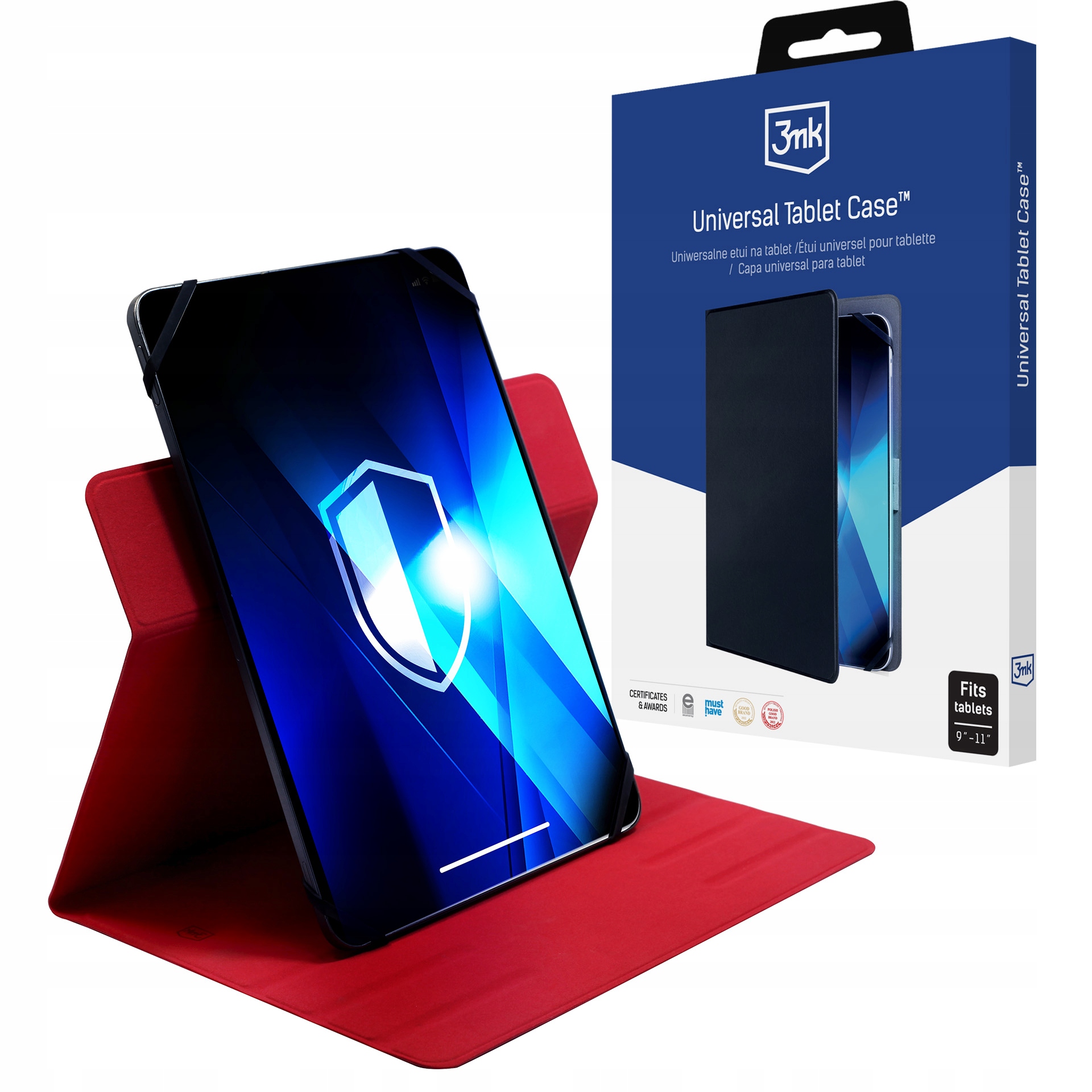 Czerwone Uniwersalne etui ochrona na tablet 9-11" 3mk Universal Tablet Case