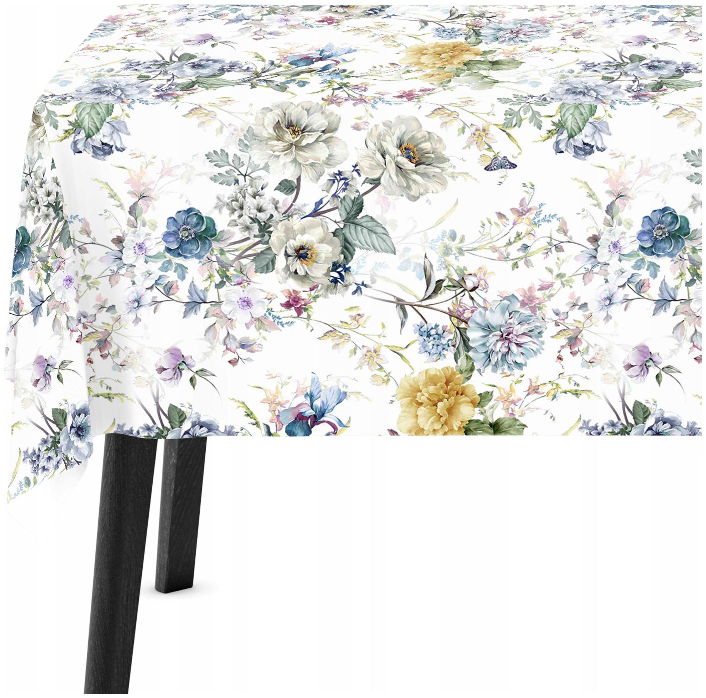 Dekorativní ubrus na stůl 140x260 Květiny 8269