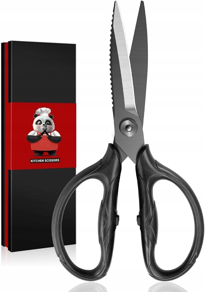 Shan Zu Kuchyňské nůžky 21 cm z nerezové oceli 5Cr15MoV, černé