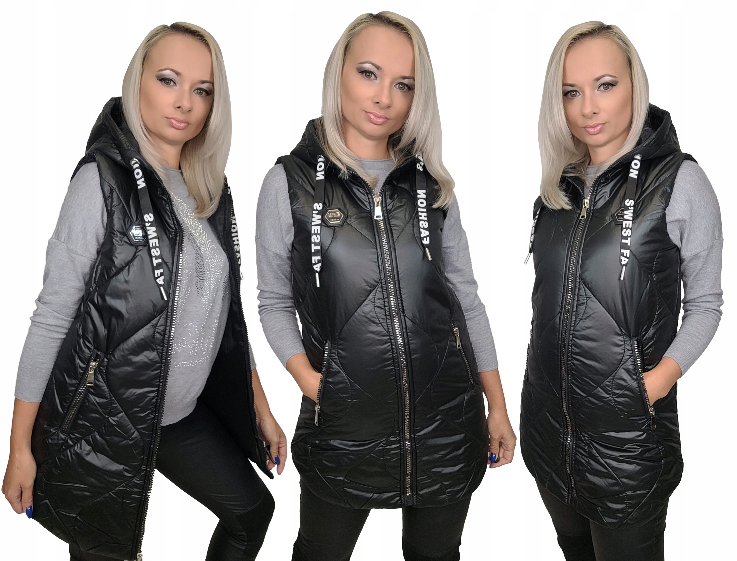 

Kamizelka bezrękawnik Czarna pikowana rozm S-7XL