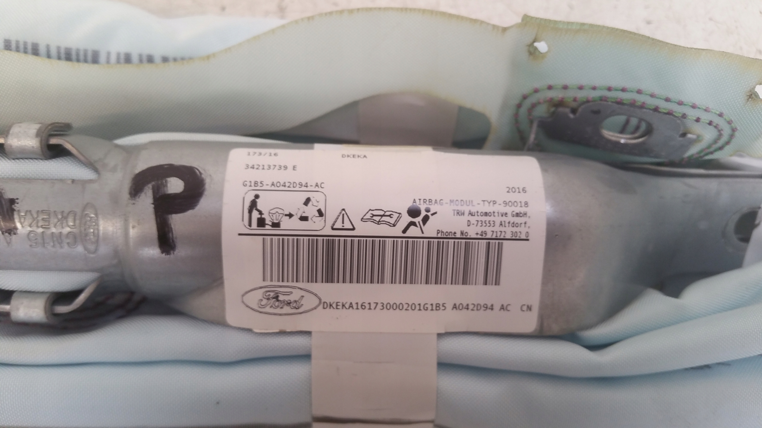 roof airbag left front G1B5A042D94AC Ford KA+