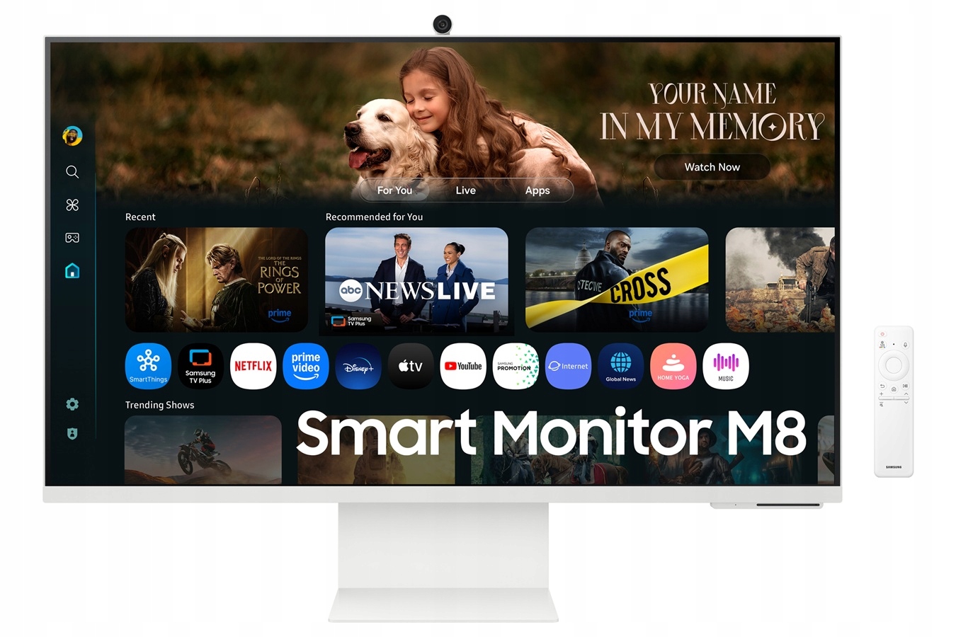 Samsung Smart Monitor/M80F/32"/VA/4K UHD/60Hz/4ms/Biela/2R