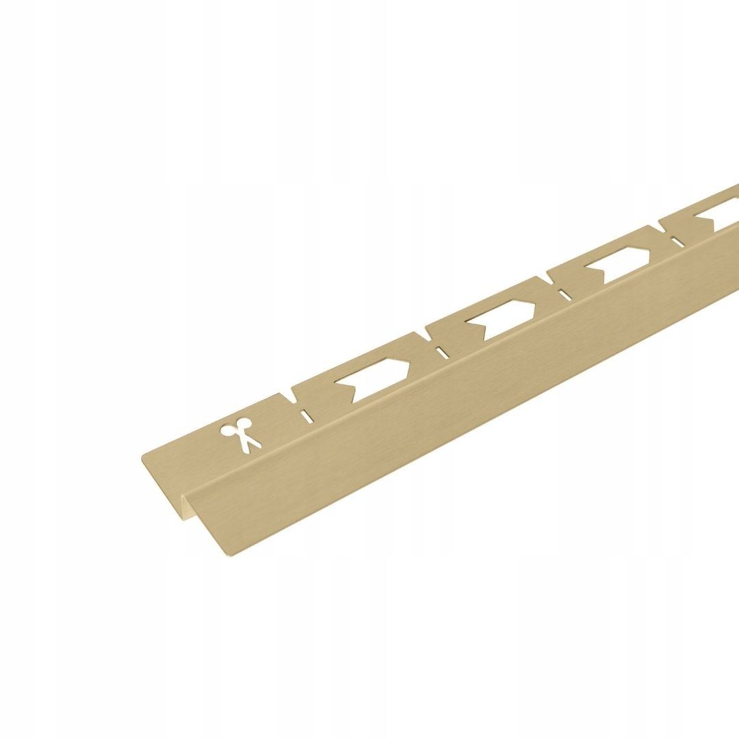 Čelní sprchová lišta pro klasický odtok Zlatá Vogi 120 cm Ocel