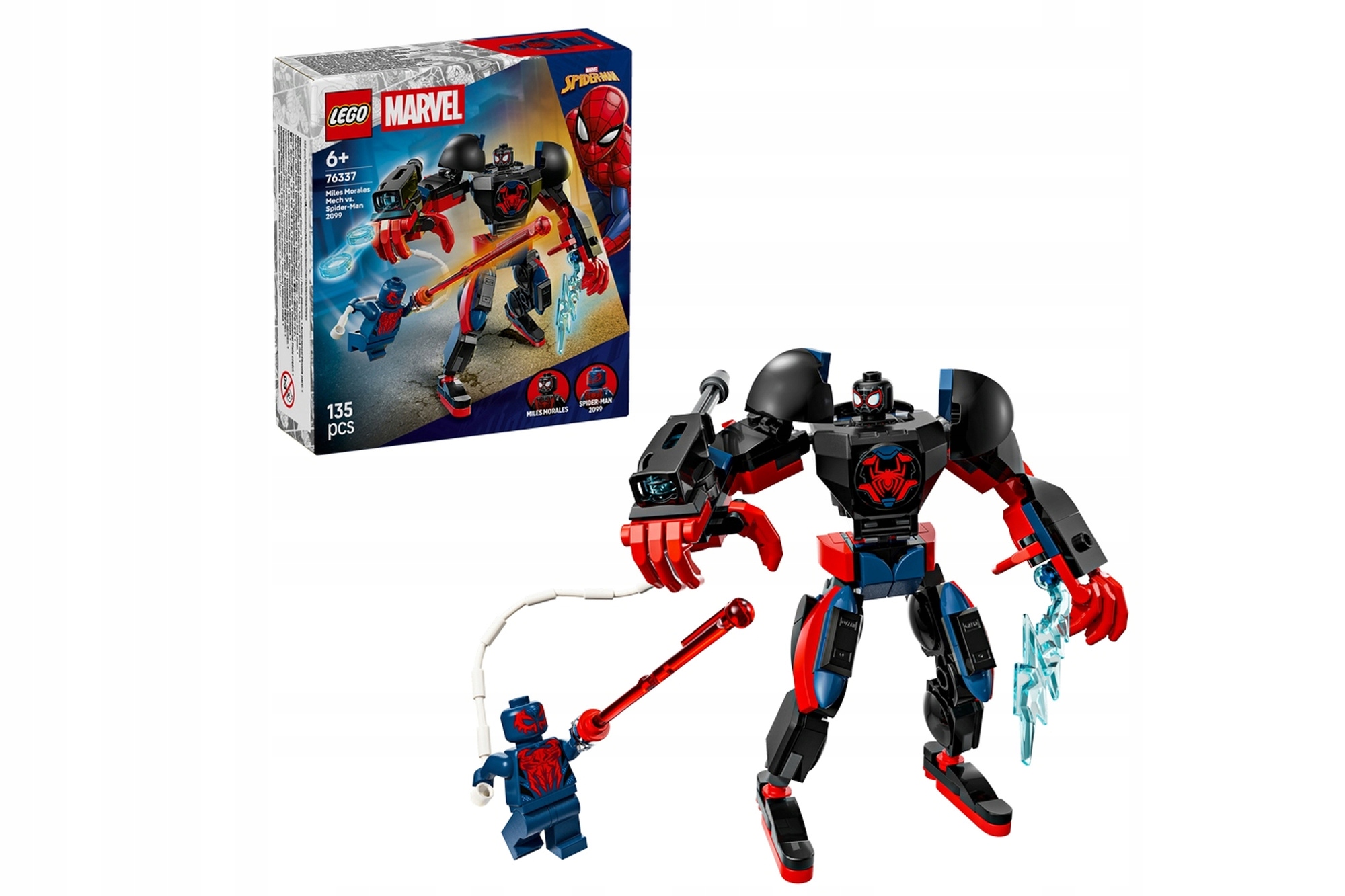 LEGO Marvel 76337 Miles Morales kontra Spider-Man 2099 Mech