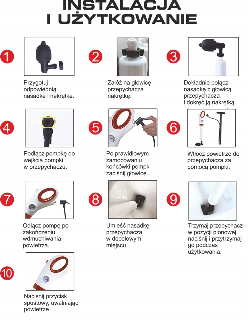 Mr Jack Wysokociśnieniowy przepychacz do rur Tornado