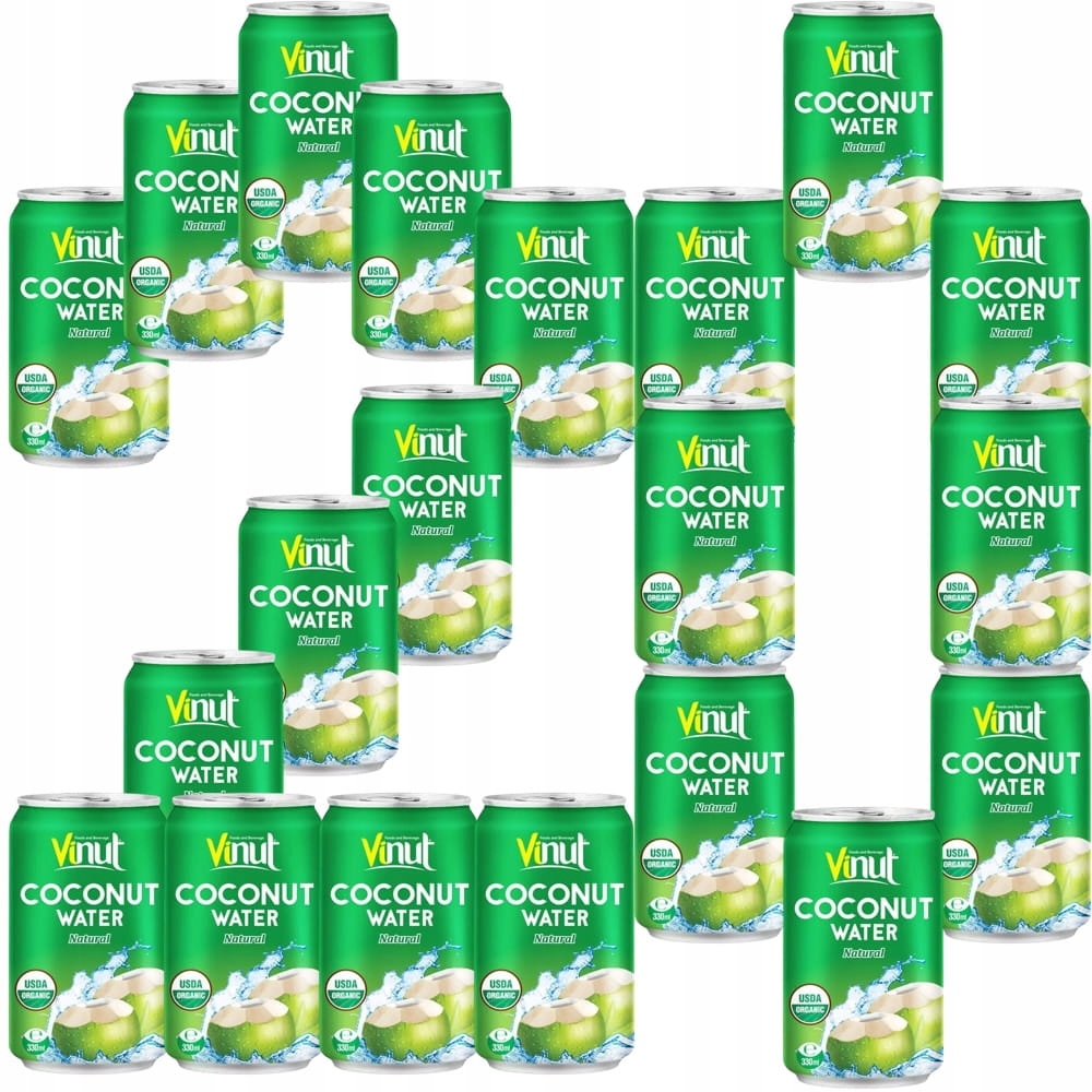 20x Woda Kokosowa Napój z Owoców o Smaku Kokosa Coconut Water 330ml Vinut