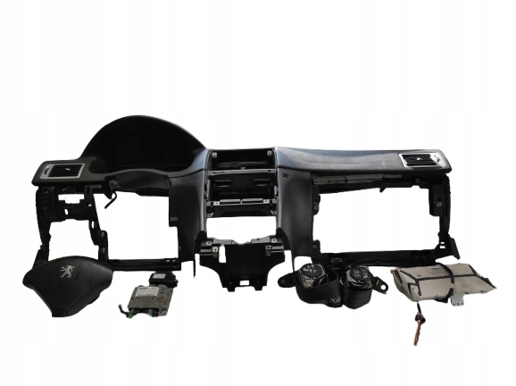 PEUGEOT 307 LIFT 05- DESKA KONSOLA PODUSZKI PASY MODUŁ 9654491180