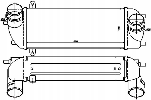 INTERCOOLER HYUNDAI SANTA FÉ II 2.0D/2.2D 01.09-12 Producent części Nissens