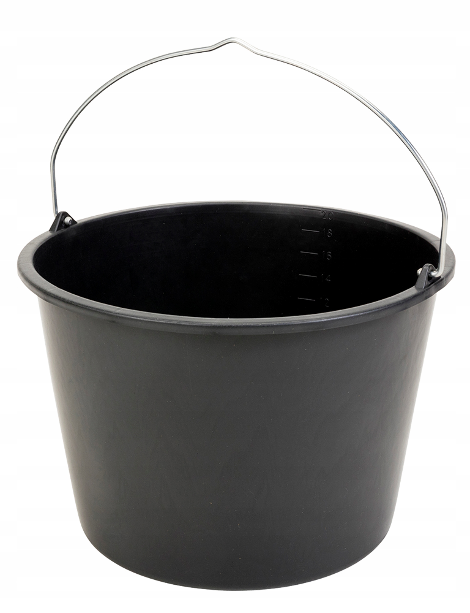 WIADRO BUDOWLANE GOSPODARCZE CZARNE 20L
