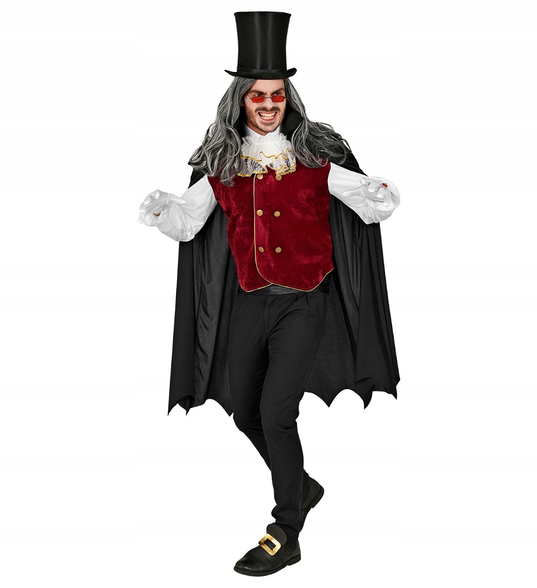 Kostým Upíra Převlek Draculy hraběte Hellsinga Halloween M/L