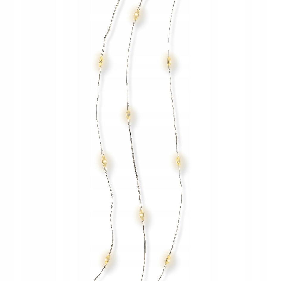 

Lampki dekoracyjne Led srebrne, ciepłe, 45 cm